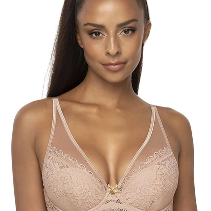 Floral Lace Push-Up Bra with Removable Inserts